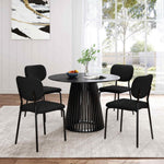 White Whisper Teddy Fabric Dining Duo