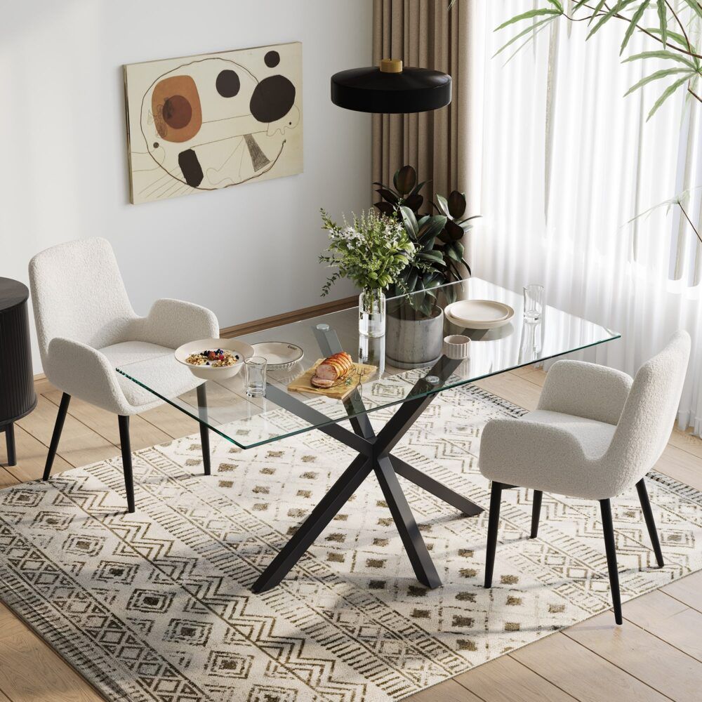 Embrace Boucle & teddy Sherpa Fabric Armchair Set