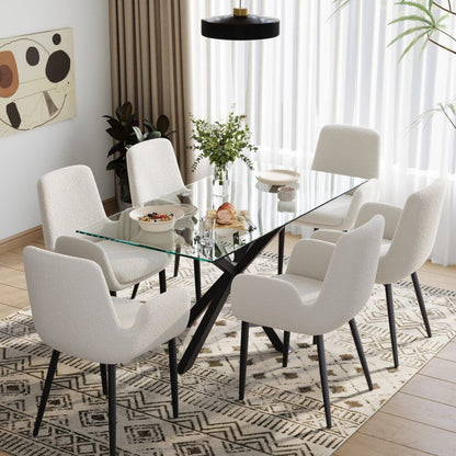 Embrace Boucle & teddy Sherpa Fabric Armchair Set