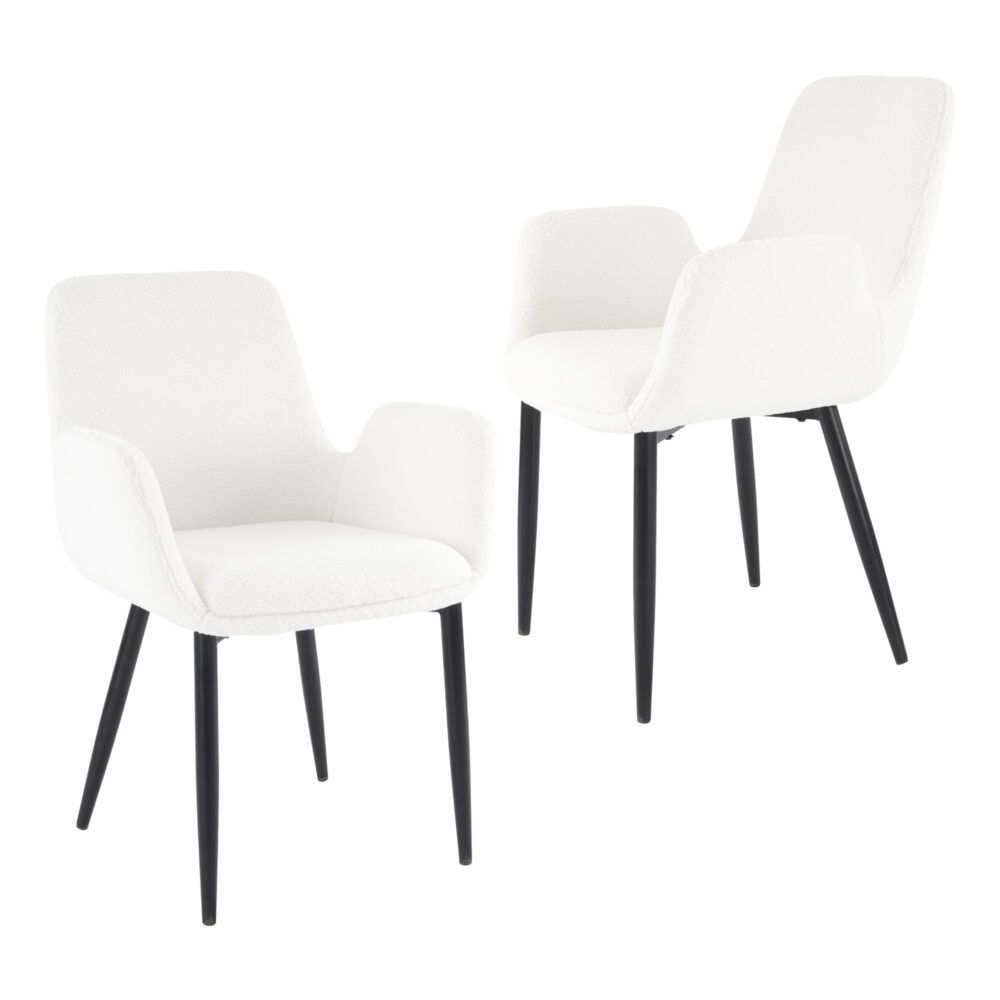 Embrace Boucle & teddy Sherpa Fabric Armchair Set