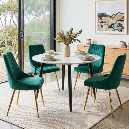 Blue Velvet Bistro Dining Set