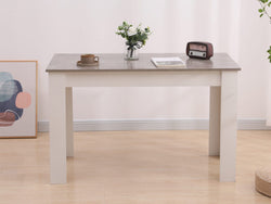 Dining Table Rectangular Wooden 120M-Grey&Amp;White