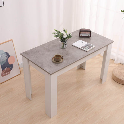 Dining Table Rectangular Wooden 120M-Grey&Amp;White