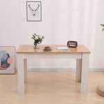 Dining Table Rectangular Wooden 120M-Wood&Amp;White