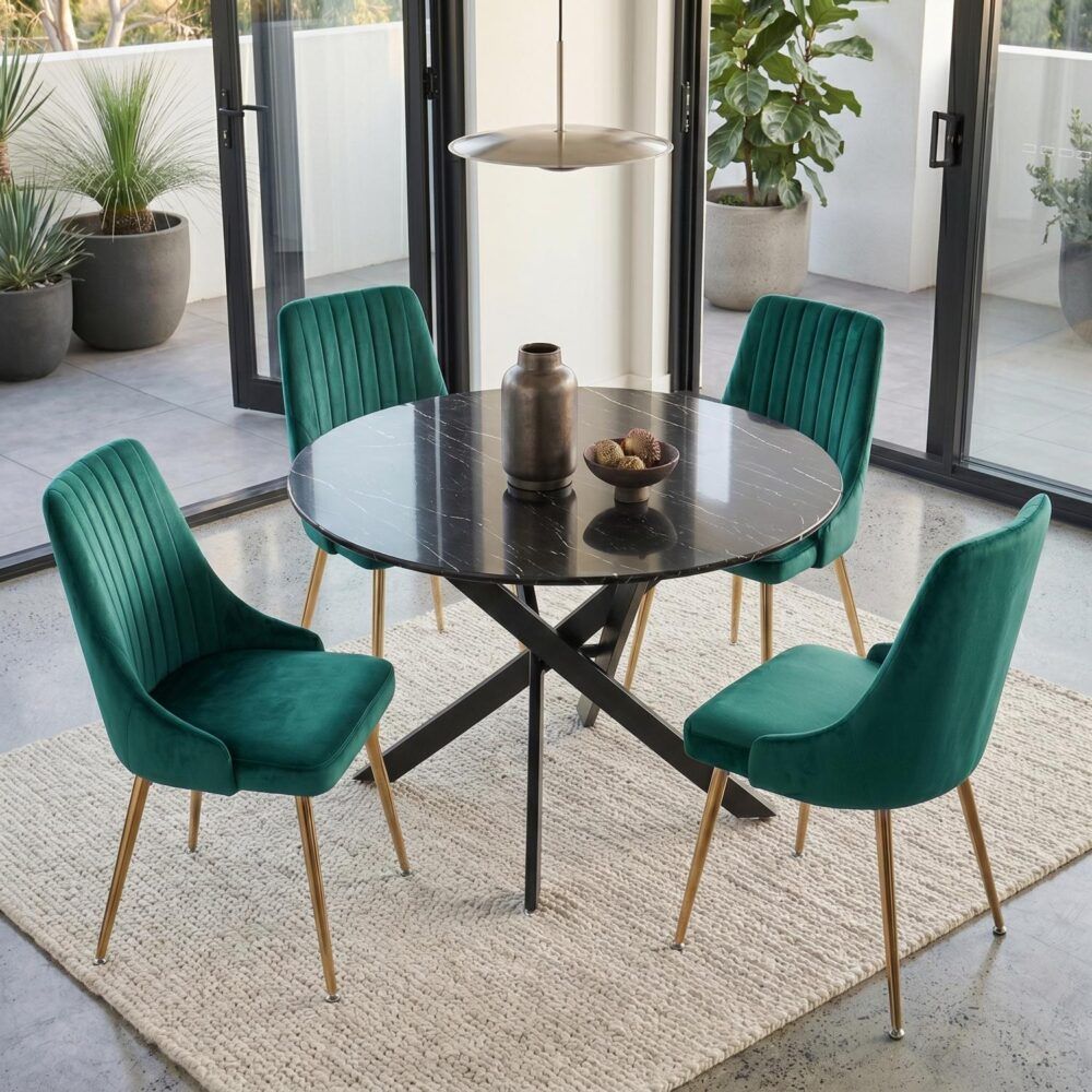 Marble Masterpiece Table and Chair Set
