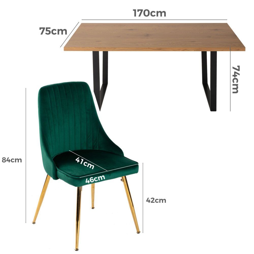 Navy Velvet Natural Table Set
