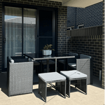 Horrocks 8 Seater Outdoor Dining Set-Black