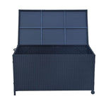 Outdoor Pe Wicker Storage Box Garden 320L-Black