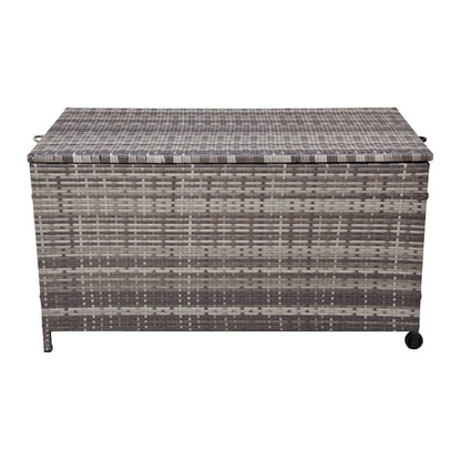 Outdoor Pe Wicker Storage Box Garden 320L-Grey
