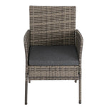 2 Seater Pe Rattan Outdoor Furniture Chat Set- Mixed Grey