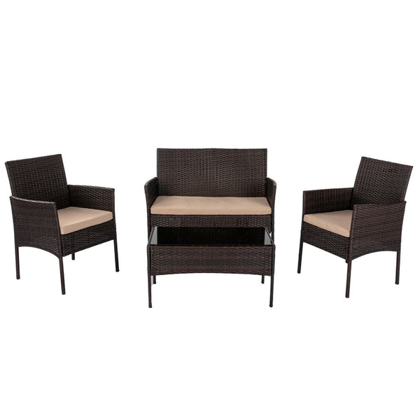  Breeze 4-Seat Wicker Outdoor Lounge Set