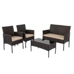 Breeze 4-Seat Wicker Outdoor Lounge Set