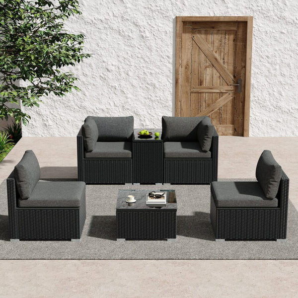  Modular Outdoor Wicker Lounge Set
