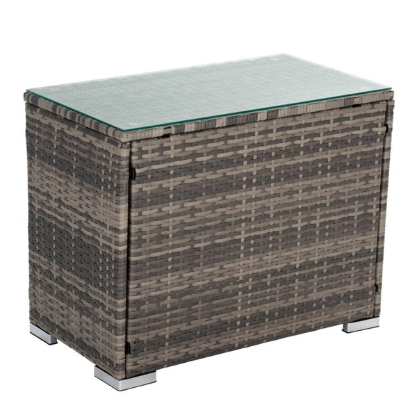  Grey Wicker End Table