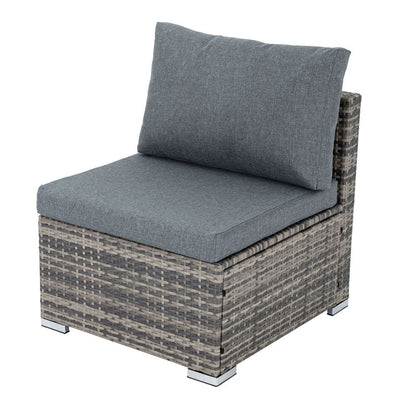 Modular Outdoor Lounge Set-9pcs Sofa, Armchairs and Coffee Table