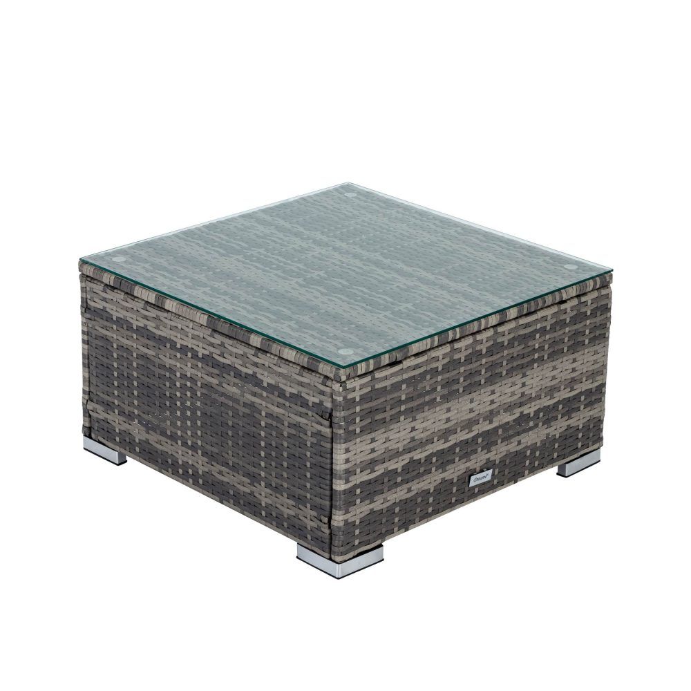 Modular Outdoor Lounge Set-9pcs Sofa, Armchairs and Coffee Table