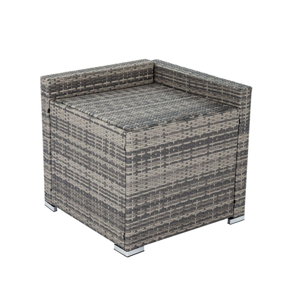 Modular Outdoor Lounge Set-9pcs Sofa, Armchairs and Coffee Table