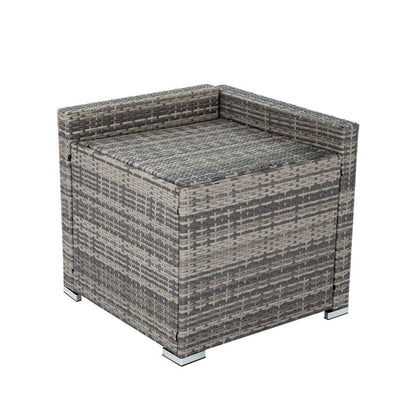 Modular Outdoor Lounge Set-9pcs Sofa, Armchairs and Coffee Table