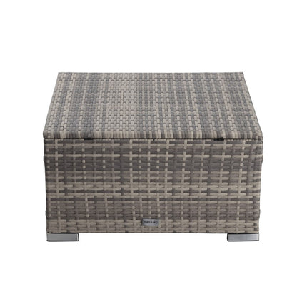 Grey Wicker Outdoor Ottoman