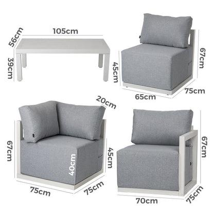 Four-Seat Harmony Set White