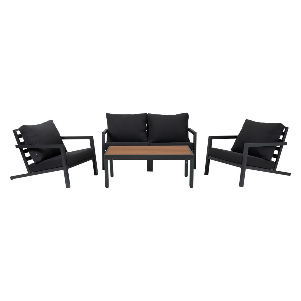 Aidan Garden Furniture Set in Slate Grey 5 pieces