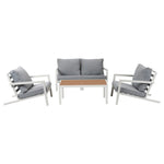 Aidan Garden Furniture Set in Slate Grey 5 pieces