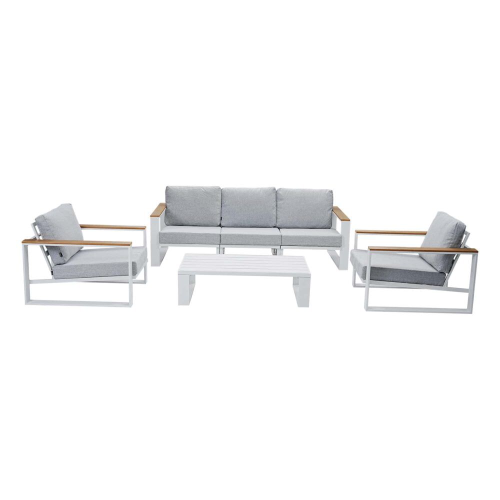 5 Seater Grandeur Lounge Suite White