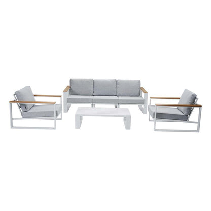 5 Seater Grandeur Lounge Suite White