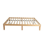 Warm Wooden Natural Bed Base Frame – Double