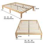 Handcrafted King Single Bed Base Frame - Warm Wooden Wonder