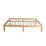 Warm Wooden Natural Bed Base Frame – Queen