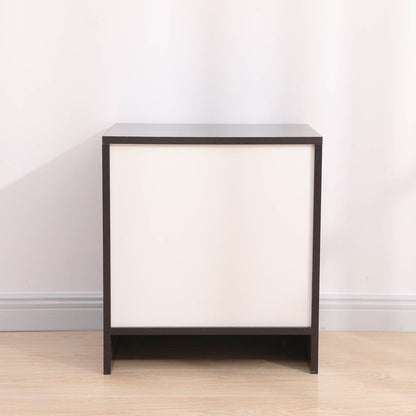 Bedside Table Nightstand With Drawer Set Of 2 Brown