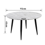 Minimalist Marble Effect Round Coffee Table