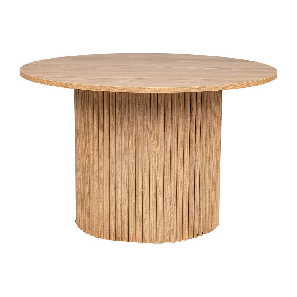 Luxe Black Ribbed Texture Wooden Coffee Table