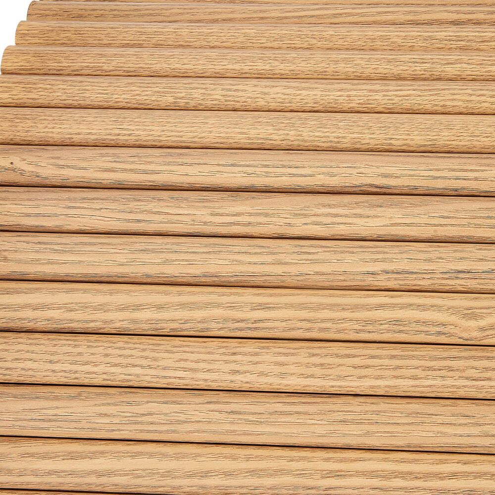 Luxe Black Ribbed Texture Wooden Coffee Table