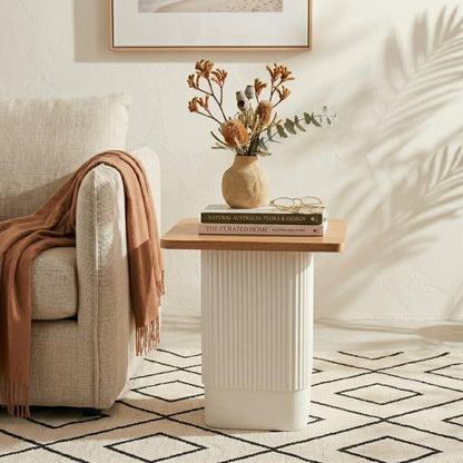 Natural Wood Side Table