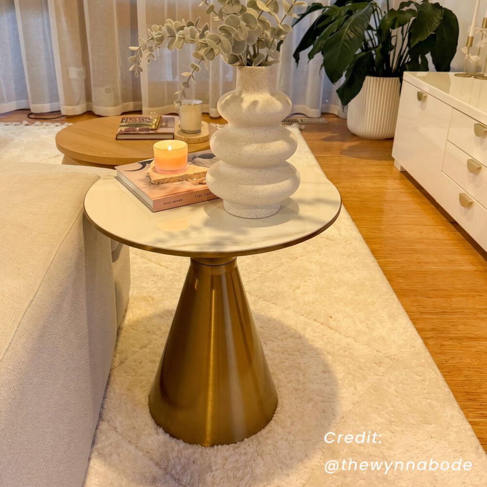 Golden Halo Round Side Table