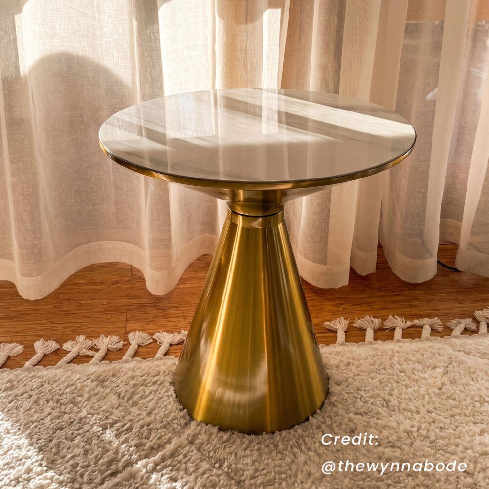 Golden Halo Round Side Table