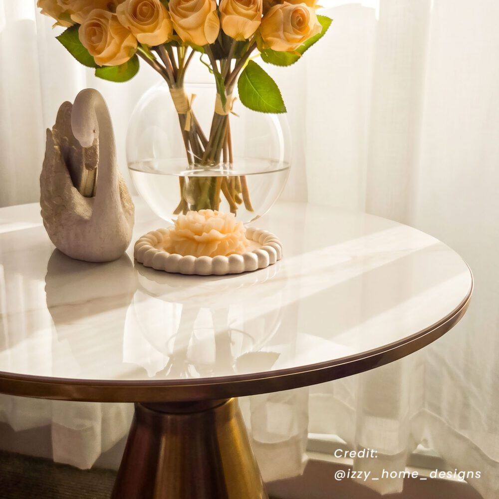 Golden Halo Round Side Table