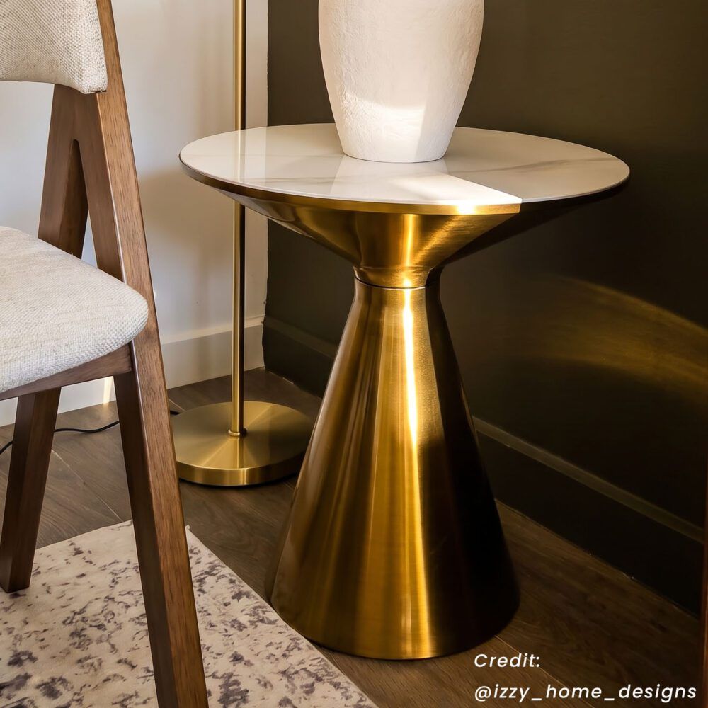 Golden Halo Round Side Table