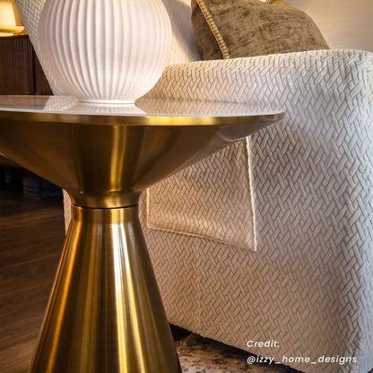 Golden Halo Round Side Table