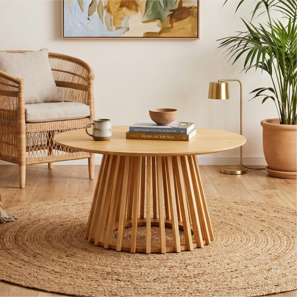Palmer Slatted Sphere Coffee Table