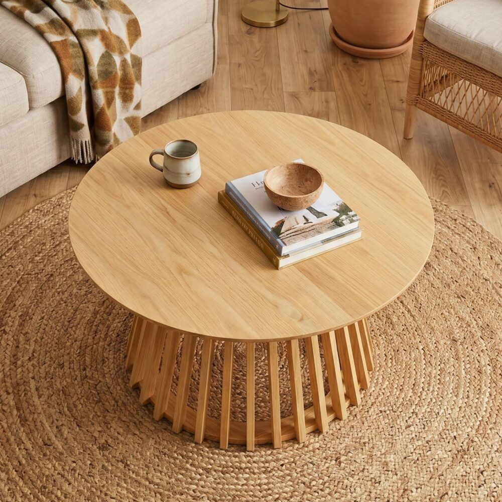 Palmer Slatted Sphere Coffee Table