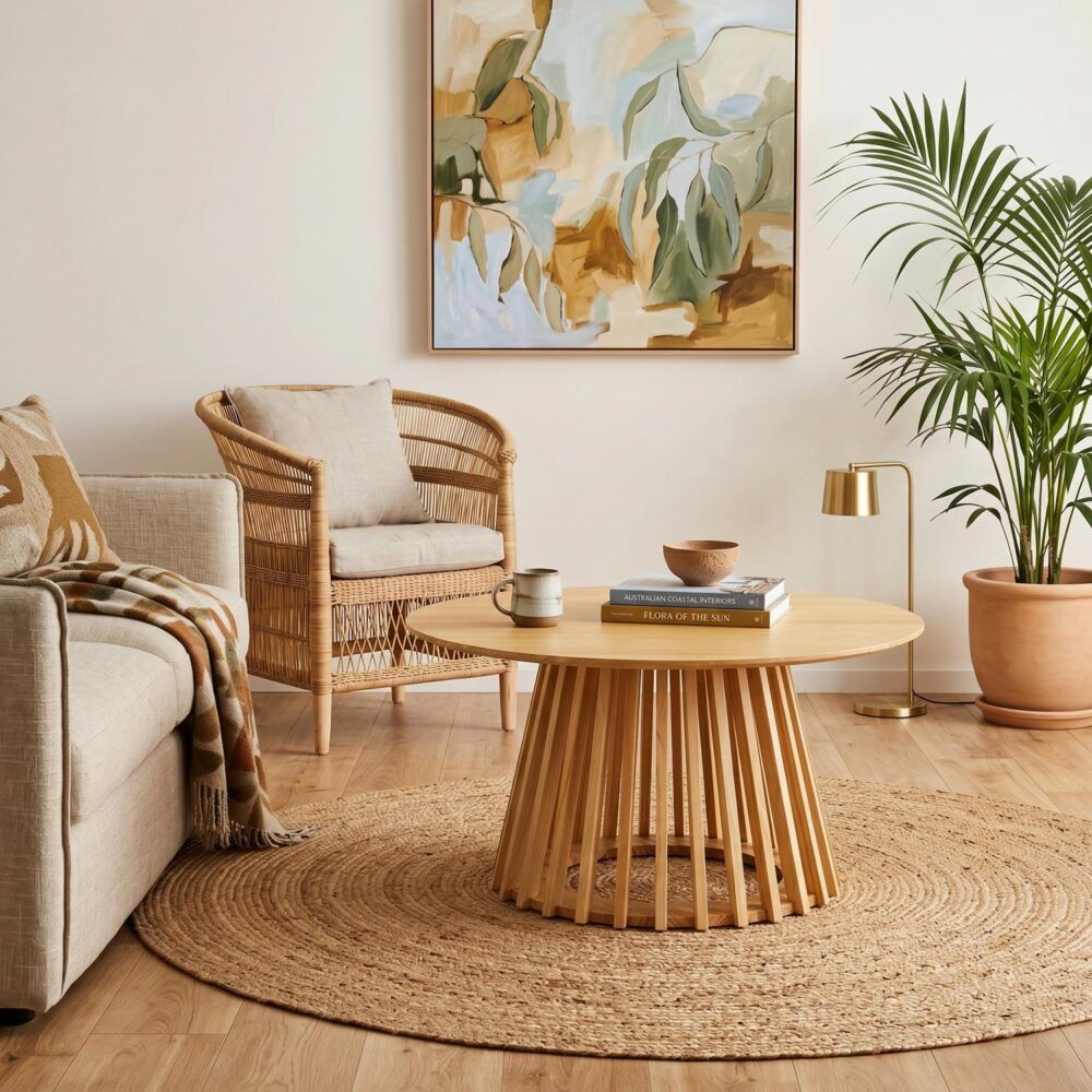 Palmer Slatted Sphere Coffee Table
