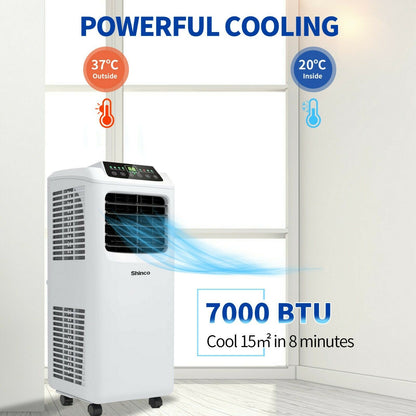 Shinco Spo6 7000Btu 2.0Kw Portable Air Conditioner Remote