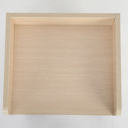 Oak Bedside Table with 1 Drawer and 2 Shelves