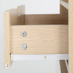 Oak Bedside Table with 1 Drawer and 2 Shelves