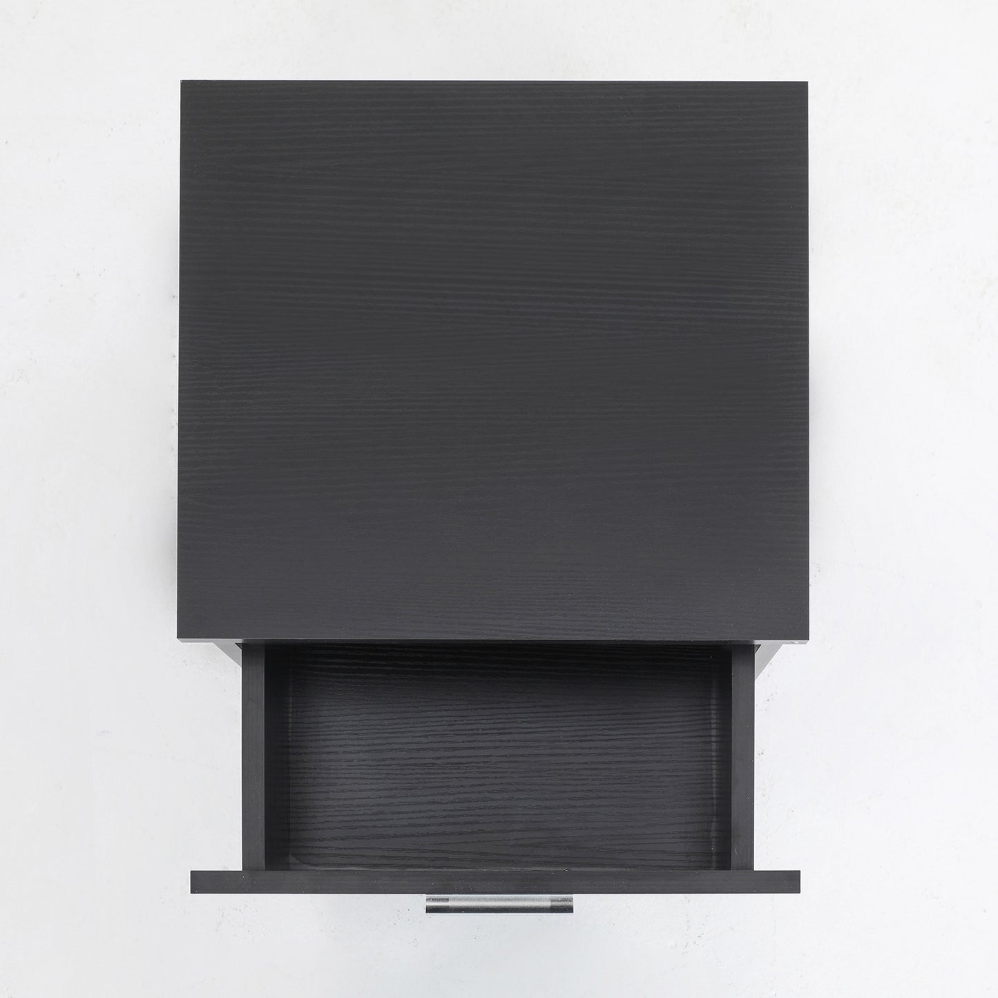 Sleek Bedroom Storage Bedside Table Black Nightstand