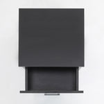 Sleek Bedroom Storage Bedside Table Black Nightstand