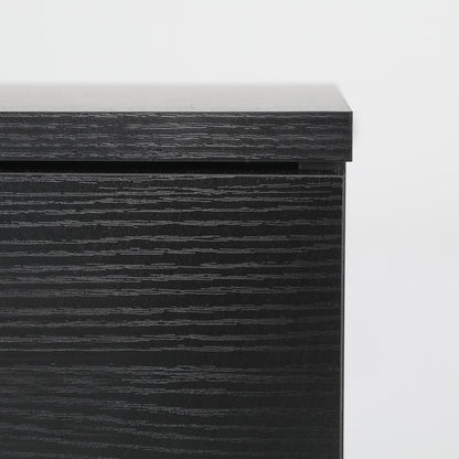 Sleek Bedroom Storage Bedside Table Black Nightstand